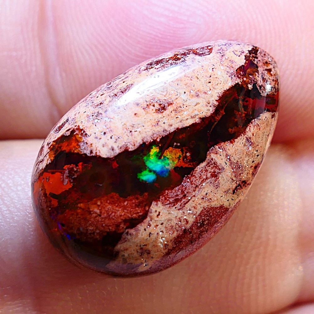 9.60ct Mexican Matrix Cantera Boulder Colorful Opal Gem